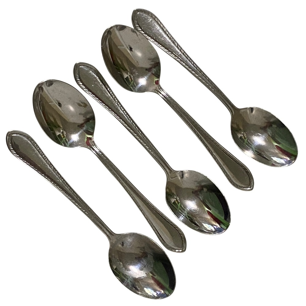 Vtg Reed & Barton Tradition Tanglewood Stainless Place Oval Soup Spoon Lot of 5